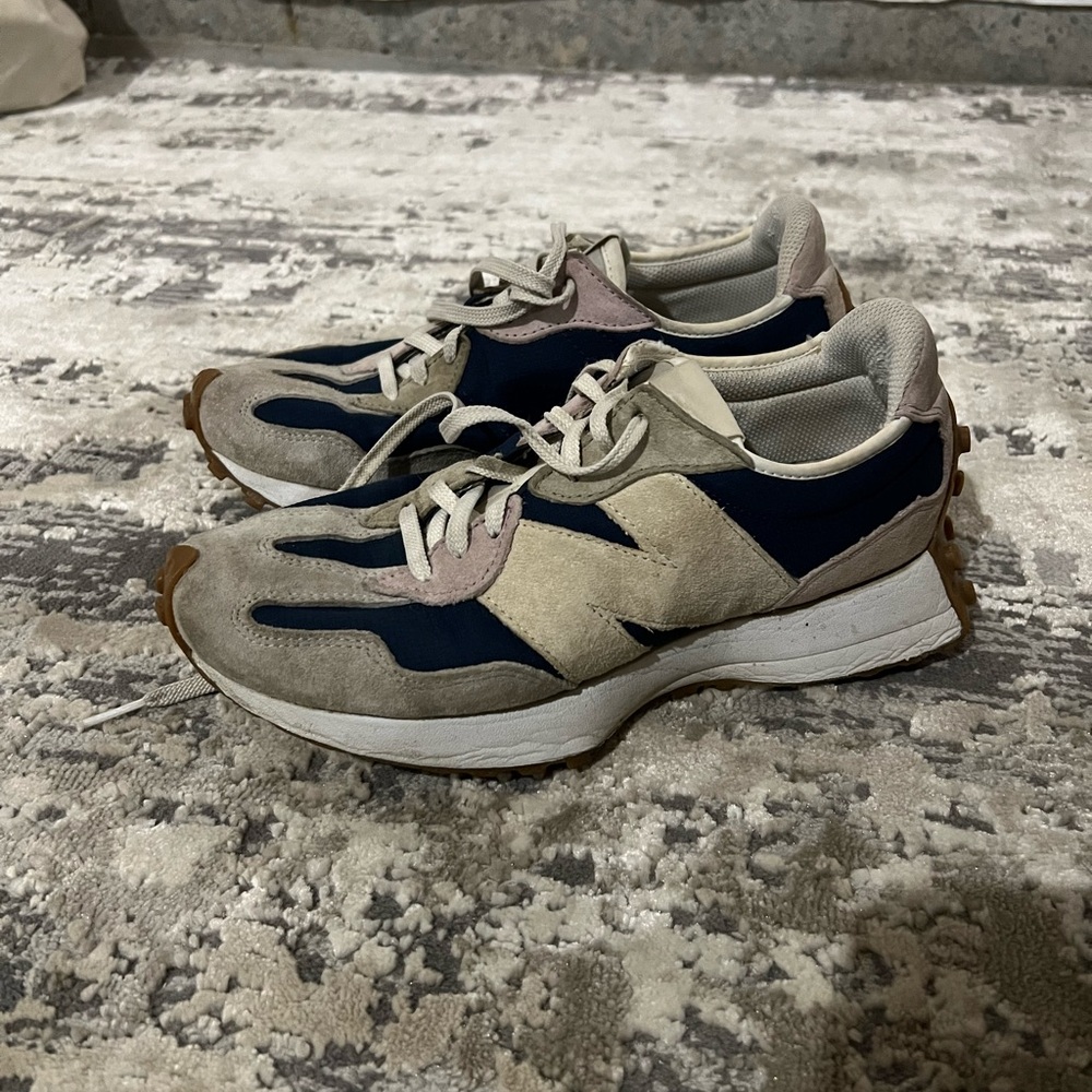 New Balance Natural Indigo Raw Amethyst 327 Sneakers Size 8 US $125 - Picture 2 of 9